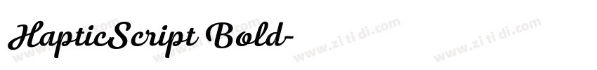 HapticScript Bold字体转换